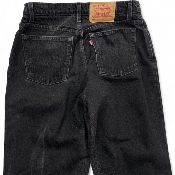 Levi's 512 Vintage Slim Fit Tapered Black Cotton Denim Jeans Men's W 31 x L 32 - Picture 4 of 14